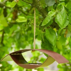 Fågelmatare 32 cm vinröd