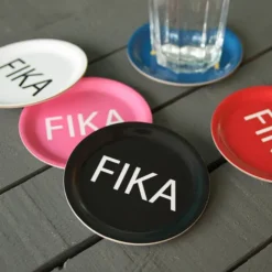 Fika Glasunderlägg 10,5 cm Blå/Gul