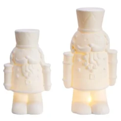 Finn soldat LED-figur 22 cm 2 delar vit