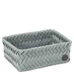 Fit liten förvaringskorg 18x12x7 cm eucalyptus