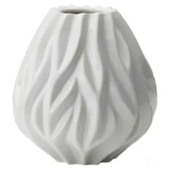Flame vas 19 cm vit