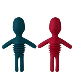 Flaskkork i silikon 2-pack blå/röd