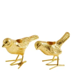 Flock Of Birds ljusstake 12,5 cm 2-pack guld