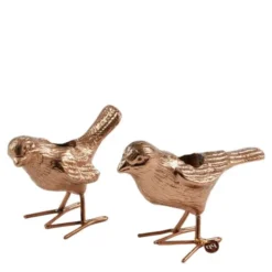 Flock Of Birds ljusstake 12,5 cm 2-pack roséguld