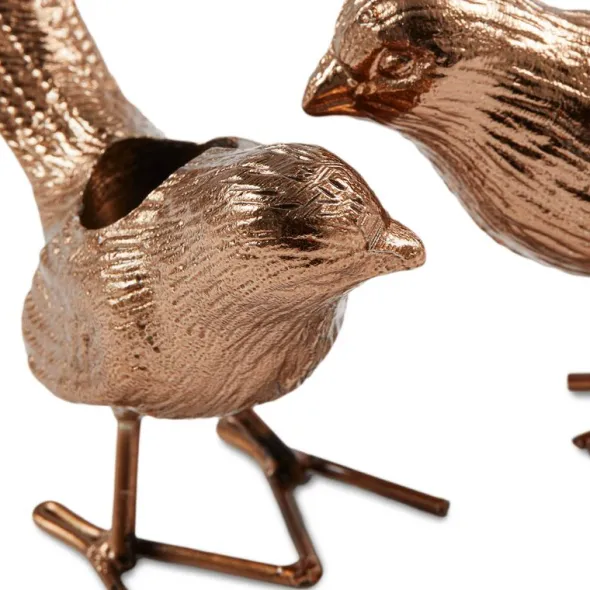 Flock Of Birds ljusstake 12,5 cm 2-pack roséguld