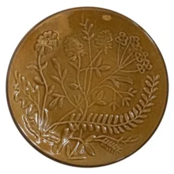 Flora assiett 19 cm ljus brun