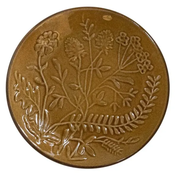 Flora assiett 19 cm ljus brun