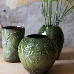 Flora vas cylindro 20 cm grön