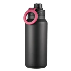 Flory termosflaska 0,9 L med magnetisk mobilhållare svart/rosa