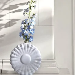 Flower vas prästkrage 21 cm vit