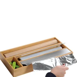Foliedispenser 42x19x5,4 cm bambu