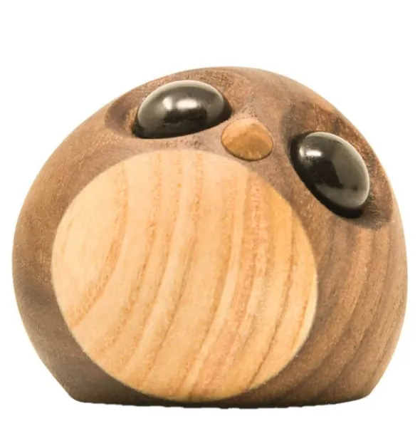 Freddy pingvinunge träfigur 5 cm valnöt/ask