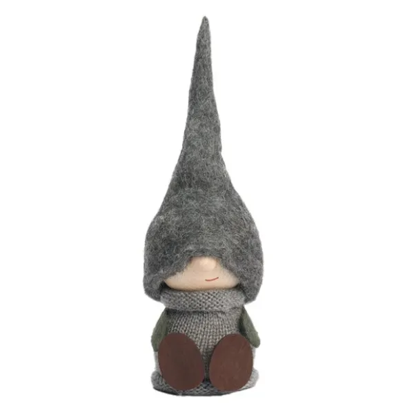 Frode tomte med grå luva 20 cm