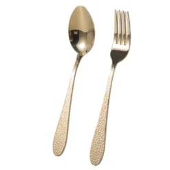 Frost dessert-/förrättsbestick 8 delar guld