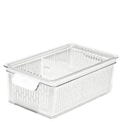 Förvaringslåda för kylskåp 32x12 cm klar/vit