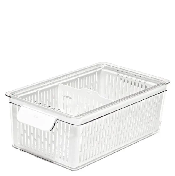 Förvaringslåda för kylskåp 32x12 cm klar/vit