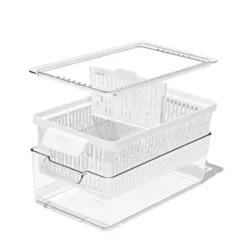 Förvaringslåda för kylskåp 32x12 cm klar/vit