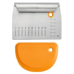 Functional Form degskrapa 2-i-1 11,6x23 cm stål/orange