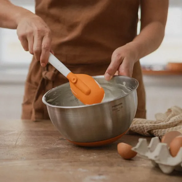 Functional Form slev/slickepott 34,4 cm vit/orange