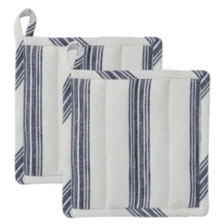 Garn grytlapp 22x22 cm 2-pack blå