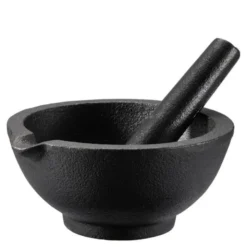 Gilly gjutjärnsmortel 13 cm svart