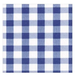 Gingham servett 33x33 cm 20-pack blå/vit