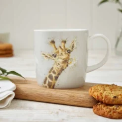 Giraffe With Flowers Mugg 40 cl