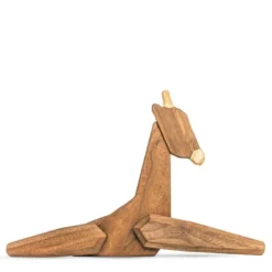 Giraff träfigur 23 cm valnöt/ask