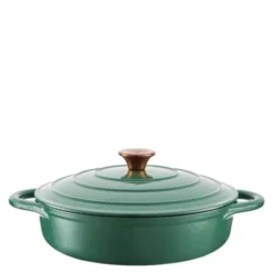 Gjutjärnsgryta låg 28 cm 2,5 L Grön