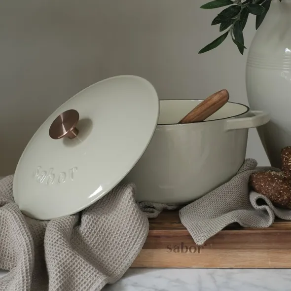 Gjutjärnsgryta 6,7 L varmgrå