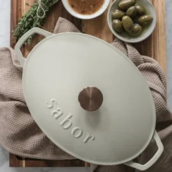 Gjutjärnsgryta 5,7 L varm grå