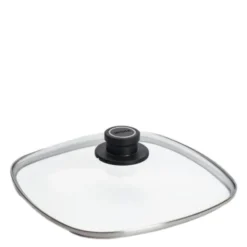 Glass Lid fyrkantigt lock 26 cm med ventil klart glas