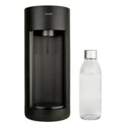 Glassy kolsyremaskin med 1 L glasflaska svart