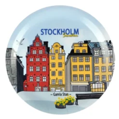 Glasunderlägg med kant 10 cm Gamla Stan Stockholm