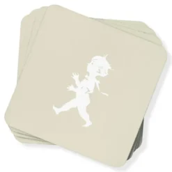 Glasunderlägg 10x10 cm 4-pack Sand