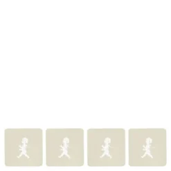 Glasunderlägg 10x10 cm 4-pack Sand