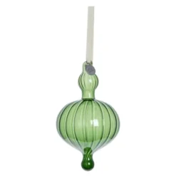 Glosille ornament julkula 14,5 cm grön