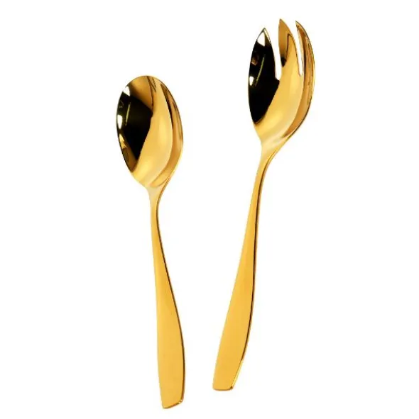 Golden Rose Salladsbestick 2 delar Guld