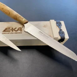 Gourmet knivset brödkniv 21 cm & skalkniv 10 cm masurbjörk