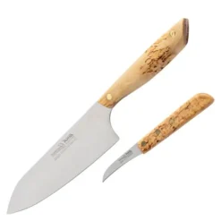 Gourmet knivset kockkniv 20 cm & skalkniv 6,5 cm masurbjörk