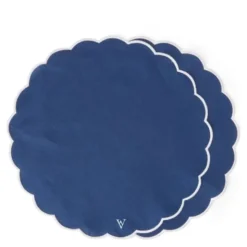 Grace Scallop bordsunderlägg linne 42 cm 2-pack Riviera