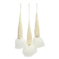 Grankvist tomte hängande 3-pack vit/vit