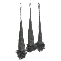 Grankvist tomte hängande 3-pack grå/grå