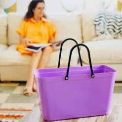 Green Plastic väska stor 15 L lila