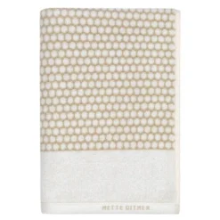 Grid handhandduk 60x38 cm 2-pack sand/offwhite