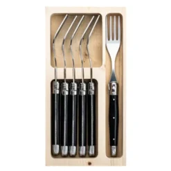 Grillbestick gaffel 22 cm 6-pack Svart