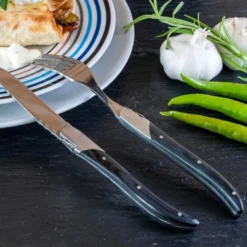 Grillgaffel 6-pack ibenholt svart