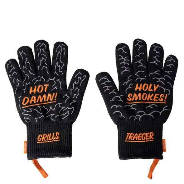 Grillhandskar svart/orange