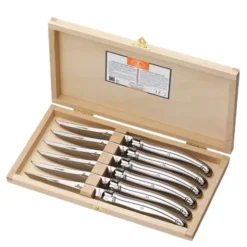 Grillkniv 6-pack Rostfri i träförpackning