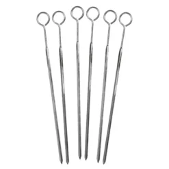Grillspett 33 cm 6-pack stål